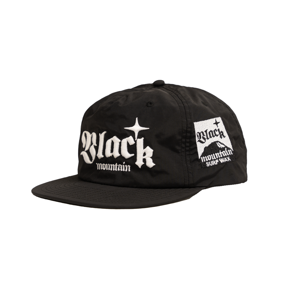 The Black Mountain Saltwater Snapback Hat — Black