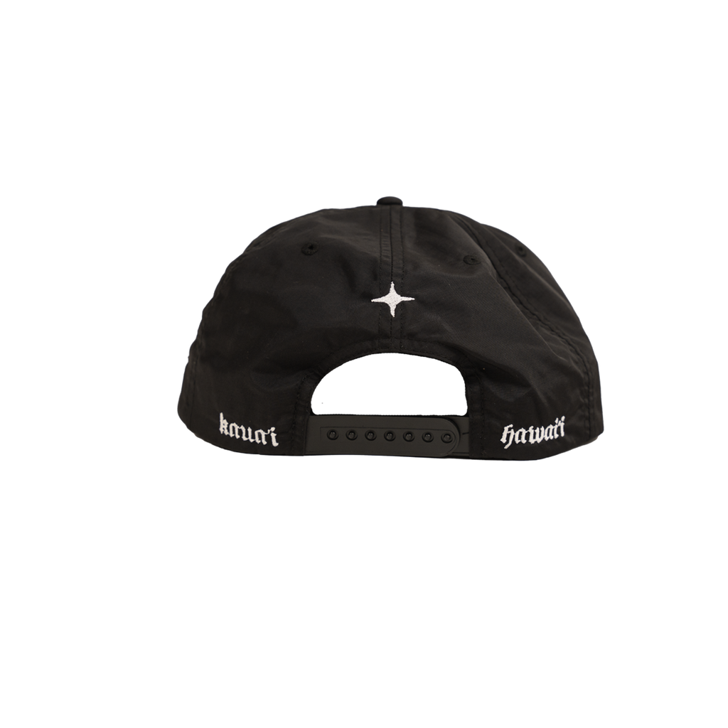 The Black Mountain Saltwater Snapback Hat — Black